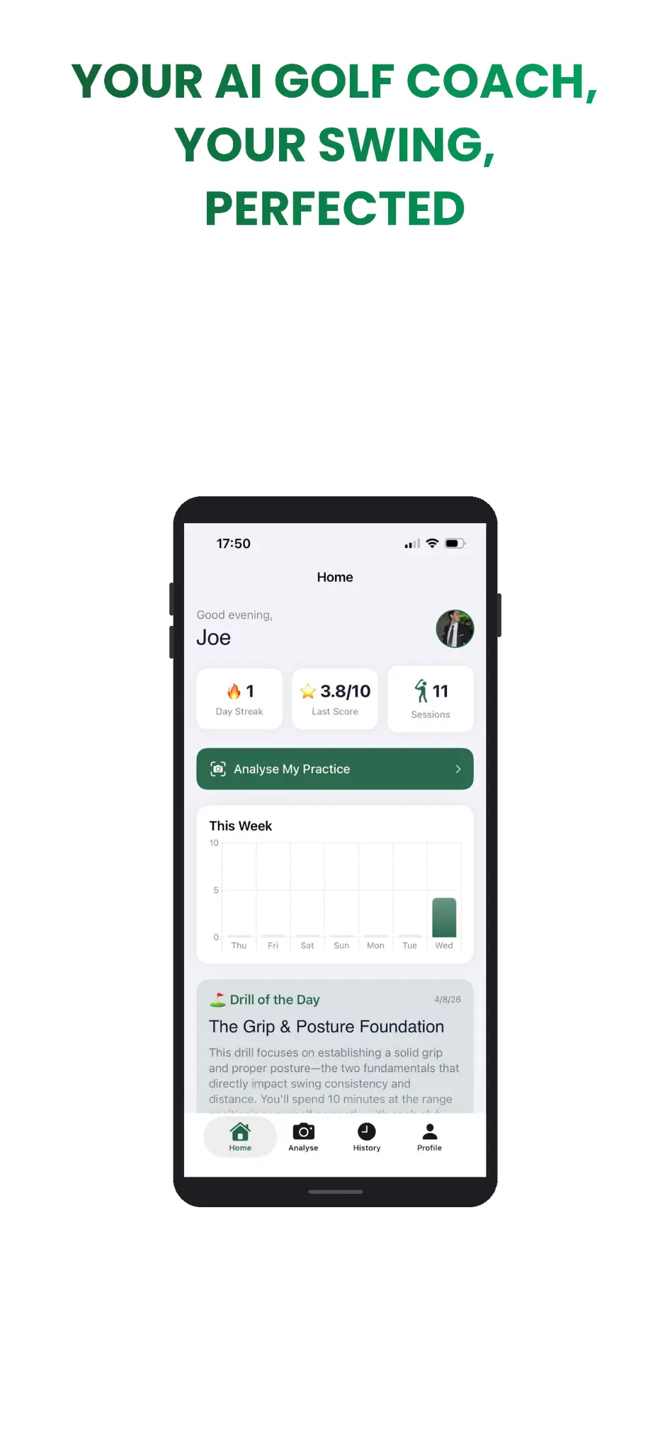 Viora Golf Master home screen
